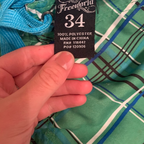 Free World Bathing Suit Trunks 34 - Picture 3 of 3